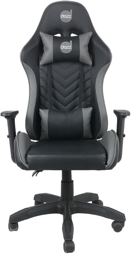 41NFJvyvajL._AC_SX425_ Cadeira Gamer Elite Pro Dazz – Couro PU/Courino, Pistão Classe 4, Suporta até 140 kg, Braços 1D, Reclinável 130°, Almofadas Lombar e Pescoço, Base Nylon 50 mm - Imagem 1
