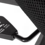 Cadeira de Escritório Secretária Base Cromada com Rodinha Fortt Roma Preta - CSF06-P - Imagem 7