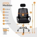 Kit 2 Cadeiras Escritório Diretor Tela Mesh Encosto De Cabeça + Ebook - Imagem 2