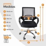 Kit 4 Cadeiras de Escritorio Begonia Tela Mesh Ergonomica - Preto - Imagem 2