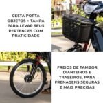 Bicicleta Elétrica Motor 500w Wehawk Hw03 Bateria Recarregável - Imagem 5