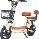 Bicicleta Elétrica Scooter Autopropelida com Alarme 500W 48V MD-10 Bege Midori