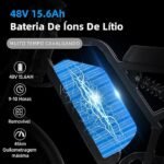 BEMMY Bicicleta Elétrica para Adultos, Pneu Largo de 20”x4, 500W, Bicicleta Elétrica de Motocicleta de 7 Velocidades, Bateria de 48V, até 50 Km/h. A única Loja Autorizada "Bemmy-BR" (500W-009) - Imagem 4