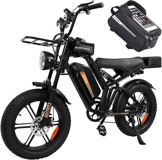 71v4iEdY-yL._AC_SX522_ BEMMY Bicicleta Elétrica para Adultos, Pneu Largo de 20”x4, 500W, Bicicleta Elétrica de Motocicleta de 7 Velocidades, Bateria de 48V, até 50 Km/h. A única Loja Autorizada "Bemmy-BR" (500W-009) - Imagem 1
