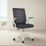 Cadeira De Escritório Diretor Alexander Cinza/ Branca Healer Cinza Aço Revestido Em Plástico, Plástico, Tecido Telado