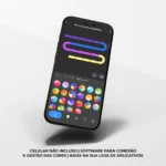 Cadeira Gamer Rgb Couro Giratória Led Iluminação Rodas Ergonômico Ajustavel Colorida Reclinável Confortavel Compatível com Alexa, Google Assistente e Wi-Fi - Imagem 2