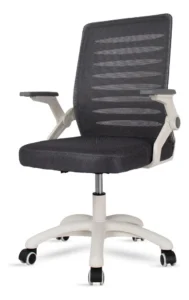 Cadeira De Escritório Diretor Alexander Cinza/ Branca Healer Cinza Aço Revestido Em Plástico, Plástico, Tecido Telado - Imagem 4