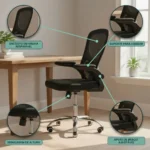 Cadeira de escritório Diretor Flink Preta Healer