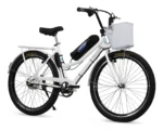 Bicicleta Elétrica Machine Retrô 350w Branca