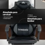Cadeira Gamer Premium Belmóveis BM2 Molas Ensacadas Reclinável 135° 150kg - Imagem 8