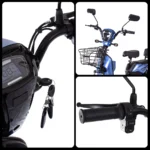 Bicicleta Elétrica Scooter 500w Velocidade 32km/h Wehawk Basket 2024 Cor Índigo - Imagem 3