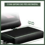 Cadeira De Escritório Gamer Nitro Ergonômica Estofado Couro Sintético Reclinável Altura Ajustável Apoio Para Pés Cor Rosa Luvinco - Imagem 2