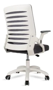 Cadeira De Escritório Diretor Alexander Cinza/ Branca Healer Cinza Aço Revestido Em Plástico, Plástico, Tecido Telado - Imagem 3