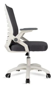 Cadeira De Escritório Diretor Alexander Cinza/ Branca Healer Cinza Aço Revestido Em Plástico, Plástico, Tecido Telado - Imagem 2