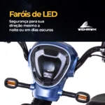 Bicicleta Elétrica Scooter 500w Velocidade 32km/h Wehawk Basket 2024 Cor Índigo - Imagem 5