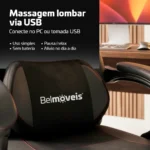 Cadeira Gamer Premium Belmóveis BM2 Molas Ensacadas Reclinável 135° 150kg - Imagem 7