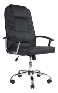 Cadeira De Escritório Presidente Denver Healer Preto Poliuretano - Imagem 7