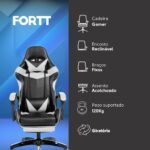 Cadeira Gamer Fortt Trieste Branca - CGF002-B - Imagem 6
