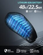 Bicicleta elétrica para adultos, motor sem escova de 800 W, 48 V / 22,5 Ah, bicicleta elétrica de até 32 milhas, bicicleta elétrica com suspensão dupla - Imagem 7