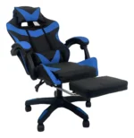 Cadeira De Escritório Gamer Nitro Ergonômica Estofado Couro Sintético Reclinável Altura Ajustável Apoio Para Pés Cor Preto Luvinco - Imagem 3