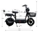 Bicicleta Elétrica Nado C2 1000W Bateria Removível 48V 60km Preto - Imagem 5
