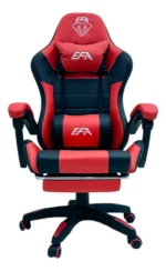 Cadeira Para Escritório Gamer Efa Start Cor Vermelho Material Do Estofamento Couro Sintético