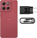 Smartphone Motorola Moto g86 5G - 256GB 24GB (8GB RAM+16GB Ram Boost) Tela 1.5K pOLED, 50MP Sony camera OIS Moto AI, videos em 4K, IP68 + IP69 - Vermelho - Imagem 4