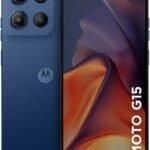 Smartphone Motorola Moto g15-128GB 12GB (4GB RAM+8GB Ram Boost) e Camera 50MP com AI e Night Vision Bateria de 5200 mAh Tela FHD+ 6.7" com Superbrilho NFC Azul Escuro