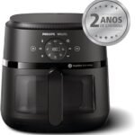 Fritadeira Airfryer Digital Série 2000 XL, Philips Walita, 6,2 litros, Tecnologia RapidAir, Preta, 2 anos de garantia, 110v, 1700W - NA230/00