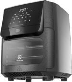 Electrolux Air Fryer Forno 5 x 1 12L 1700W Digital Espeto Giratório 2 Bandejas Antiaderentes 10 funções 7 Receitas aviso sonoro Fritadeira Elétrica sem Óleo Forno Bancada EAF90 Grafite 127V - Imagem 4