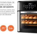 MONDIAL Fritadeira Air Fryer Forno Oven 12L, Preto/Inox, 2000W, 110V - AFON-12L-BI - Imagem 10