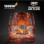 Fritadeira Air Fryer Britânia 5,5L 1500W BFR50 Redstone 220V - Imagem 12