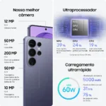 Samsung Galaxy S26 Ultra, 1tb, 12gb ram, Câmera Quádrupla Branco (cópia) - Imagem 3