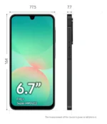 Celular Samsung Galaxy A26 5g 256gb, 8gb Ram, Câmera De 50mp, Ip67, Tela Super Amoled 6.7 , Nfc - Preto (cópia) - Imagem 3