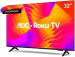 Smart TV LCD LED 32" AOC 32S5155/78G - Wi-Fi, HD, Quad Core, Dolby Áudio, 60 Hz