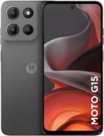 Smartphone Motorola Moto g15-256GB 12GB (4GB RAM+8GB Ram Boost) e Camera 50MP com AI e Night Vision Bateria de 5200 mAh Tela FHD+ 6.7" com Superbrilho NFC - Grafite
