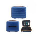 Kit Bolsa Mala Viagem Frasqueira Tamanho Pequeno com rodinha para 10kg Cor Azul-escuro - Imagem 2