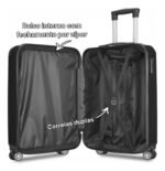 Mala De Viagem  2060 Azul 55 Cm X 35cm X 25cm 10kg Abs Rodinhas 360 Leva Na Cabine Do Avisão Resistente - Imagem 3