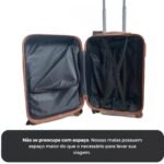 Kit Mala De Viagem Bordo Mão Pequena 10kg Abs Cadeado 360 Rosa - Imagem 3