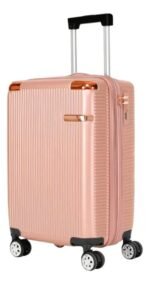 Mala de Viagem Rígida Malas, Para Bagagem de Mão e Rodas 360°, na Cor 2095 Rosa