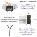 Kit Bolsa Mala Viagem Frasqueira Tamanho Pequeno com rodinha para 10kg Cor Azul-escuro - Imagem 3