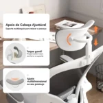 Cadeira Escritório Gamer Ergonômica Reclinável Giratoria 360 - Imagem 3