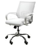 Cadeira Escritório Pctop Office Fit 1001 Branca Ergonômica com Encosto Mesh - Imagem 3
