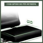 Cadeira De Escritório Gamer Nitro Ergonômica Estofado Couro Sintético Reclinável Altura Ajustável Apoio Para Pés Cor Preto - Imagem 5
