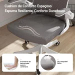 Cadeira Escritório Gamer Ergonômica Reclinável Giratoria 360 - Imagem 4