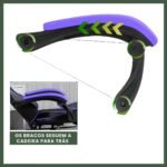 Cadeira De Escritório Gamer Nitro Ergonômica Estofado Couro Sintético Reclinável Altura Ajustável Apoio Para Pés Cor Roxo Luvinco - Imagem 4