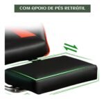 Cadeira De Escritório Gamer Nitro Ergonômica Estofado Couro Sintético Reclinável Altura Ajustável Apoio Para Pés Cor Vermelho - Imagem 3