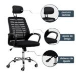 Cadeira Escritório Confortável Ergonômica Giratória Rodinhas