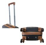 Kit Mala De Viagem Bordo Mão Pequena 10kg Abs Cadeado 360 Cor Preto - Imagem 3