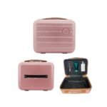Kit Mala De Viagem Bordo Mão Pequena 10kg Abs Cadeado 360 Rosa - Imagem 5